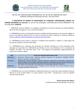 Edital de Convoca&ccedil;&atilde;o PROGRAD 03/2015