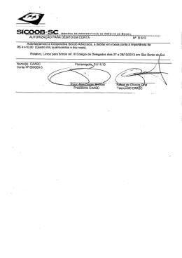 AUTORIZA&Ccedil;AO PARA D&Eacute;BITO EM CONTA N&deg; D 613 Autorizo(amos