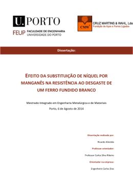 efeito da substitui&ccedil;&atilde;o de n&iacute;quel por mangan&ecirc;s na resist&ecirc;ncia ao