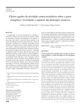 Efeitos agudos da atividade contra-resist&ecirc;ncia sobre o