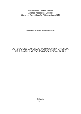 altera&ccedil;&otilde;es da fun&ccedil;&atilde;o pulmonar na cirurgia de revasculariza&ccedil;&atilde;o