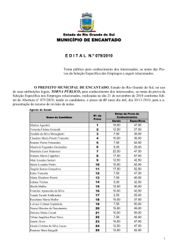 MUNICÍPIO DE ENCANTADO E D I T A L  N.º 079/2010