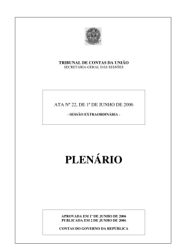 PLENÁRIO - Tribunal de Contas da União