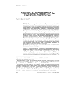 a democracia representativa e a democracia participativa