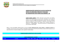 homologa&ccedil;&atilde;o definitiva da ata de notas