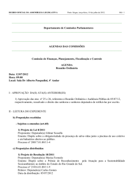 Projeto de Lei 147/2010 - banco de dados de processo legislativo