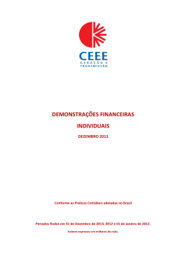 Demonstra&ccedil;&otilde;es Financeiras CEEE