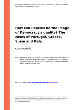 The cases of Portugal, Greece, Spain and Italy