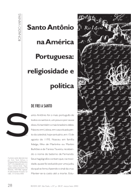 Santo Ant&ocirc;nio na Am&eacute;rica Portuguesa: religiosidade e pol&iacute;tica