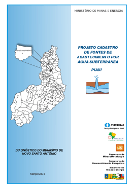 DIAGN&Oacute;STICO DO MUNIC&Iacute;PIO DE NOVO SANTO ANT&Ocirc;NIO
