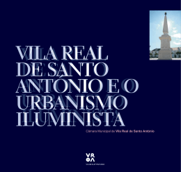Vila Real de Santo ant&oacute;nio e o URbaniSmo ilUminiSta