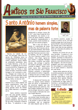 Santo Ant&ocirc;nio homem simples,