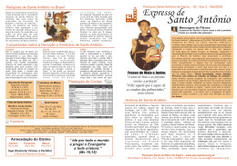 Edi&ccedil;&atilde;o N&uacute;mero 05 - Mai/09 - Par&oacute;quia Santo Ant&ocirc;nio