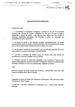 Protocolo - Junta de Freguesia de Santo António dos Cavaleiros