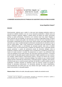 a dimens&atilde;o socioeducativa do trabalho do assistente - cress-mg