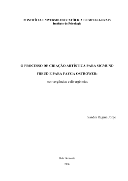 Sandra Regina Jorge O PROCESSO DE CRIA&Ccedil;&Atilde;O