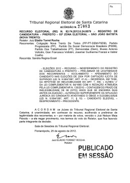 Sandra Regina Eccel - Tribunal Regional Eleitoral de Santa Catarina