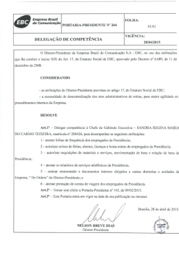 portaria – presi nº 264 – delegação de competência