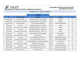 2&ordm; per&iacute;odo dia disciplina tit. docente sala segunda feira histologia
