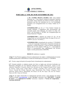 Portaria n&ordm; 1938/2011