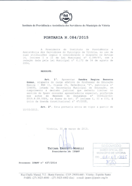 portaria n&ordm; 84/2015 - sandra regina bezerra gomes