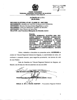 PODER JUDICIÁRIO - Tribunal Regional Eleitoral de Alagoas