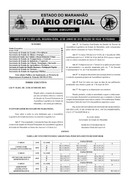 Di&aacute;rio Oficial do MA dia 22 de junho de 2015