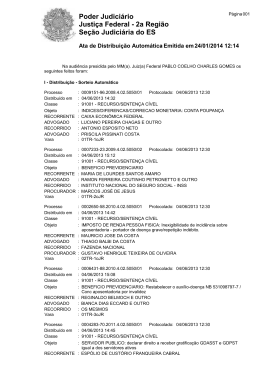 Justi&ccedil;a Federal - 2a Regi&atilde;o Poder Judici&aacute;rio Se&ccedil;&atilde;o Judici&aacute;ria do ES