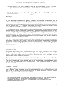 Introdu&ccedil;&atilde;o Materiais e M&eacute;todos Resultados e Discuss&atilde;o