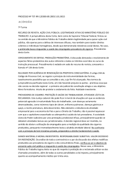 PROCESSO N&ordm; TST-RR-120300-89.2003.5.01.0015 A C &Oacute; R D &Atilde; O