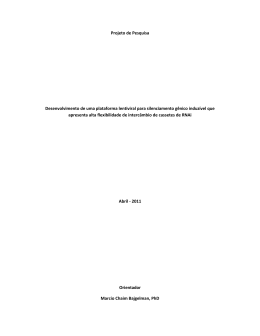Desenvolvimento de uma plataforma lentiviral para silenciamento