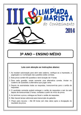 3º ANO – ENSINO MÉDIO - Marista Centro