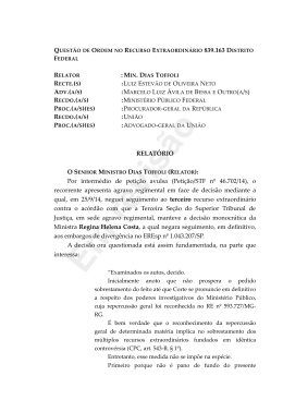 1&ordf; Quest&atilde;o de Ordem - Supremo Tribunal Federal