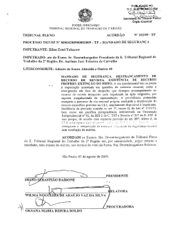 Ac. 102/09-TP - Tribunal Regional do Trabalho da 2&ordf; Regi&atilde;o SP