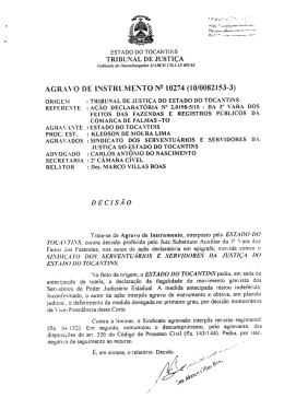 ESTADO DO TOCANTINS TRIBUNAL DEJUSTI&Ccedil;A