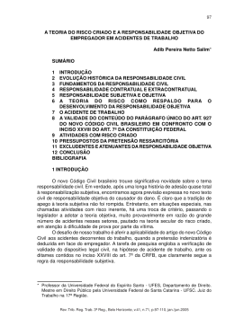 A Teoria do Risco Criado e a Responsabilidade