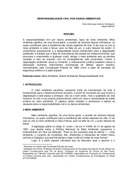 responsabilidade civil por danos ambientais