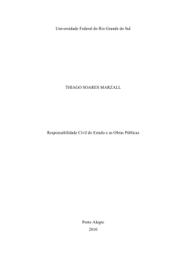 Responsabilidade civil do Estado e as obras p&uacute;blicas