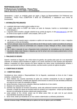 RESPONSABILIDADE CIVIL Profissional para Contabilistas