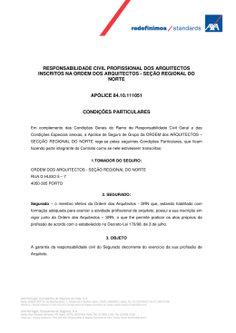 responsabilidade civil profissional dos arquitectos inscritos na