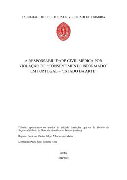 A RESPONSABILIDADE CIVIL M&Eacute;DICA POR
