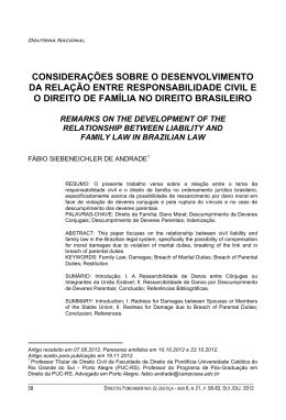 considera&ccedil;&otilde;es sobre o desenvolvimento da rela&ccedil;&atilde;o entre