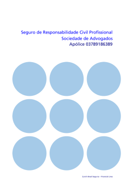 Especificações da Apólice de Seguro de Responsabilidade Civil