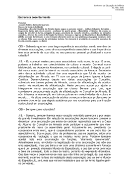 Entrevista Jos&eacute; Sarmento CEI &ndash; Sabendo que tem uma larga
