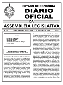 DI&Aacute;RIO OFICIAL DA ALE-RO