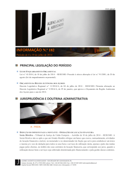 INFORMA&Ccedil;&Atilde;O N.&ordm; 182