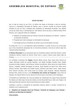 ACTA N&ordm; 01/2008 - C&acirc;mara Municipal de Espinho