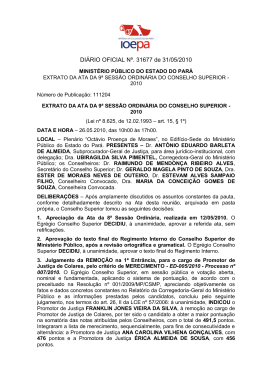 DI&Aacute;RIO OFICIAL N&ordm;. 31677 de 31/05/2010
