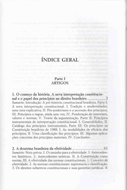 Sum&aacute;rio - Lu&iacute;s Roberto Barroso