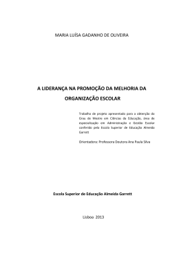 Trabalho de projeto - Luísa Oliveira